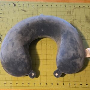 Plush Gray Neck Pillow